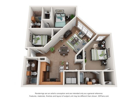 bedroom floor plan an open concept layout with a lot of natural light